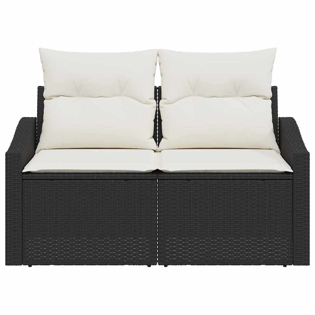 Divano da giardino con cuscino 123 x 62 x 69 cm polyrattan | homemem39