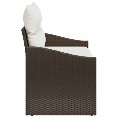 Divano da giardino con cuscino 123 x 62 x 69 cm polyrattan | homemem39