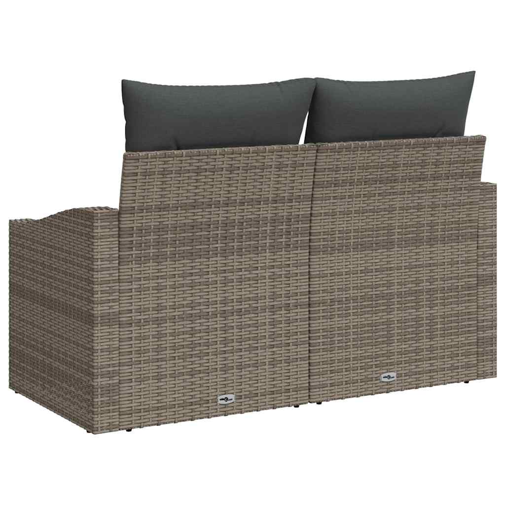 Divano da giardino con cuscino 123 x 62 x 69 cm polyrattan | homemem39