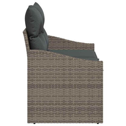 Divano da giardino con cuscino 123 x 62 x 69 cm polyrattan | homemem39