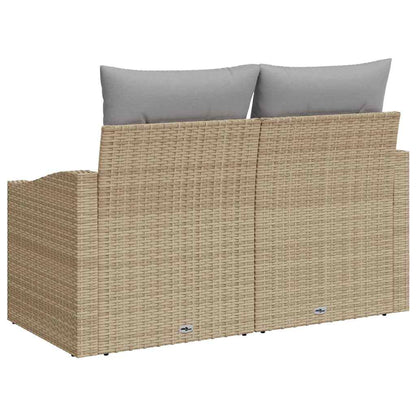 Divano da giardino con cuscino 123 x 62 x 69 cm polyrattan | homemem39