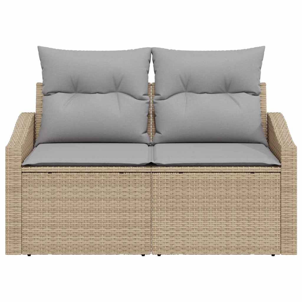 Divano da giardino con cuscino 123 x 62 x 69 cm polyrattan | homemem39