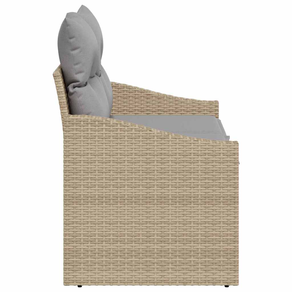 Divano da giardino con cuscino 123 x 62 x 69 cm polyrattan | homemem39