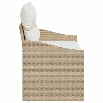 Divano da giardino con cuscino 123 x 62 x 69 cm polyrattan | homemem39