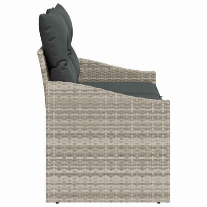 Divano da giardino con cuscino 123 x 62 x 69 cm polyrattan | homemem39