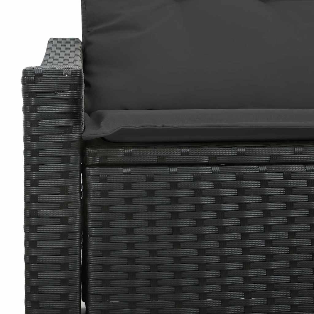 Divano da giardino con cuscino 123 x 62 x 69 cm polyrattan | homemem39