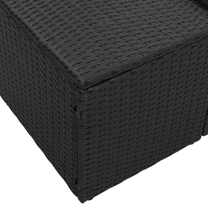 Divano da giardino con cuscino Nero 184 x 62 x 69 cm polyrattan | homemem39