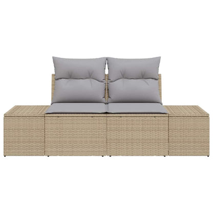 Divano da giardino Beige 184 x 62 x 69 cm polyrattan | homemem39
