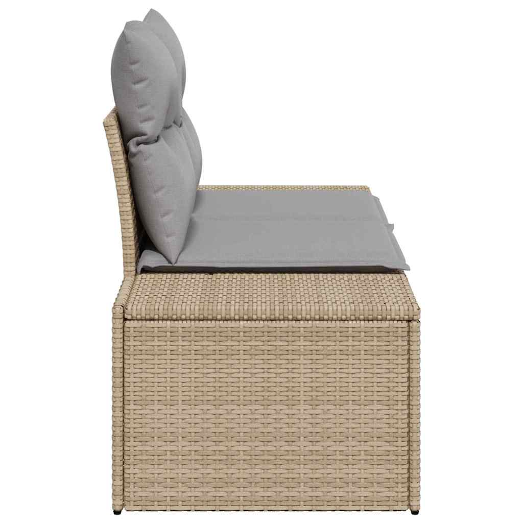 Divano da giardino Beige 184 x 62 x 69 cm polyrattan | homemem39