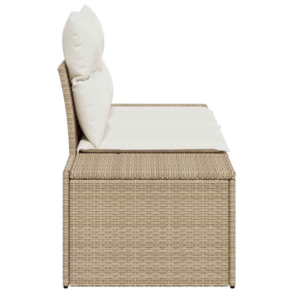 Divano da giardino Beige 184 x 62 x 69 cm polyrattan | homemem39