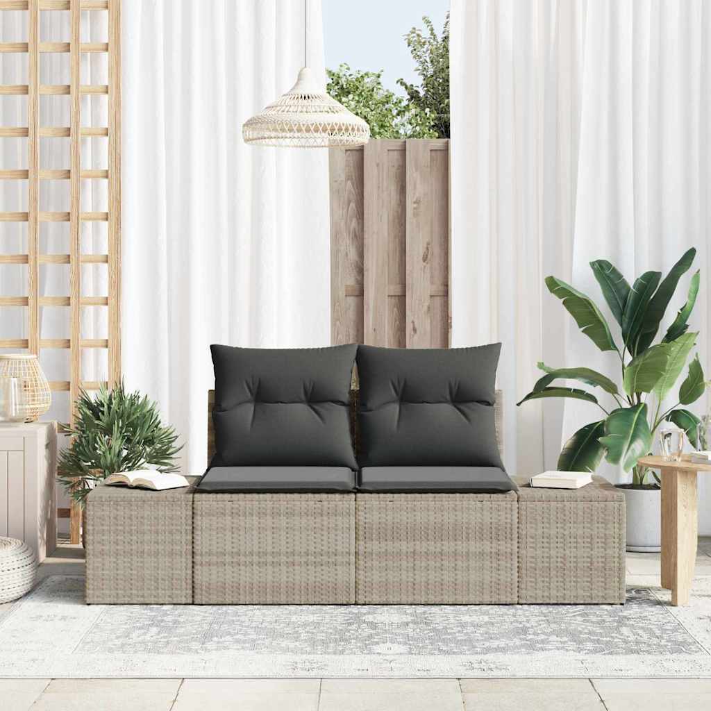 Divano da giardino Grigio 184 x 62 x 69 cm polyrattan | homemem39