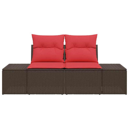 Divano da giardino con cuscino 184 x 62 x 69 cm polyrattan | homemem39