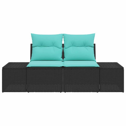 Divano da giardino con cuscino 184 x 62 x 69 cm polyrattan