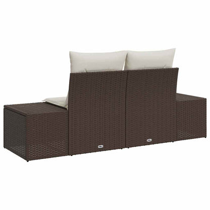 Divano da giardino Marrone 184 x 62 x 69 cm polyrattan | homemem39