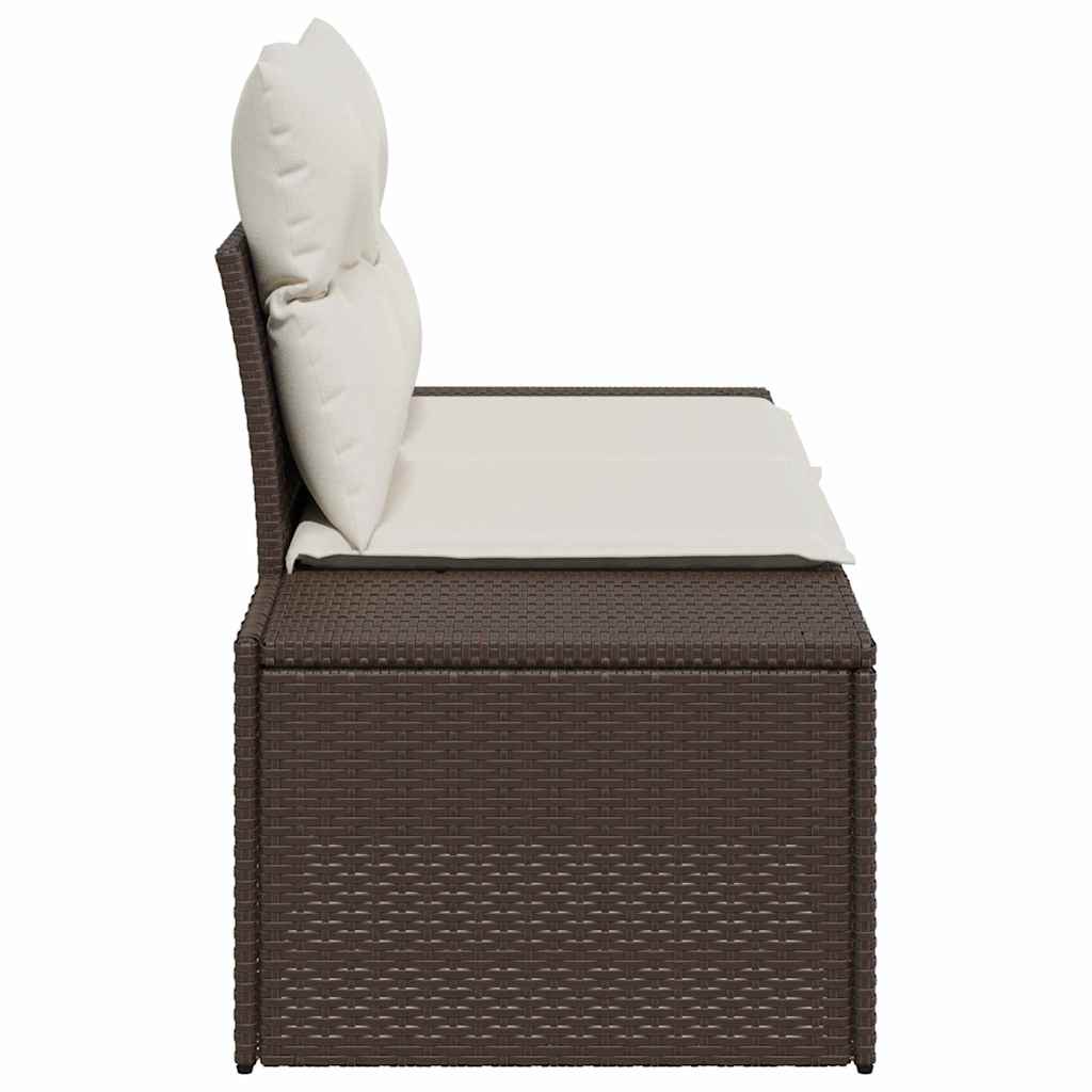 Divano da giardino Marrone 184 x 62 x 69 cm polyrattan | homemem39