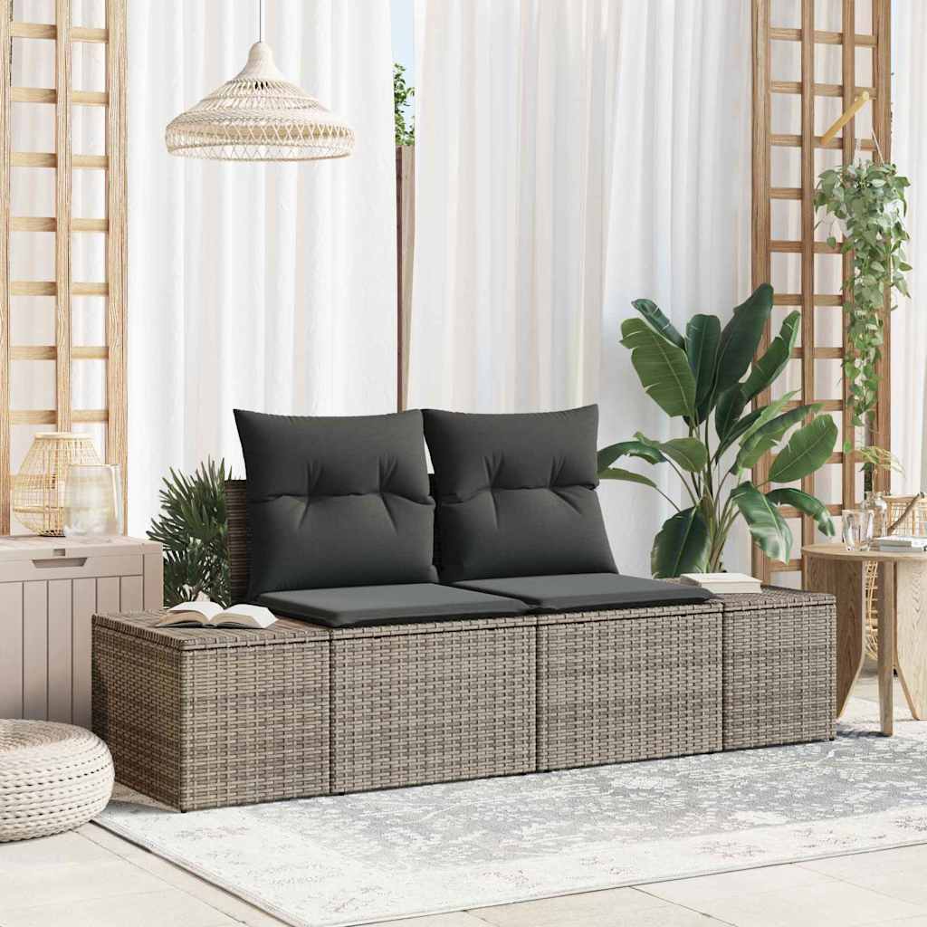 Divano da giardino Grigio 184 x 62 x 69 cm polyrattan | homemem39