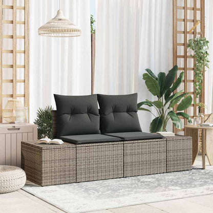 Divano da giardino Grigio 184 x 62 x 69 cm polyrattan | homemem39