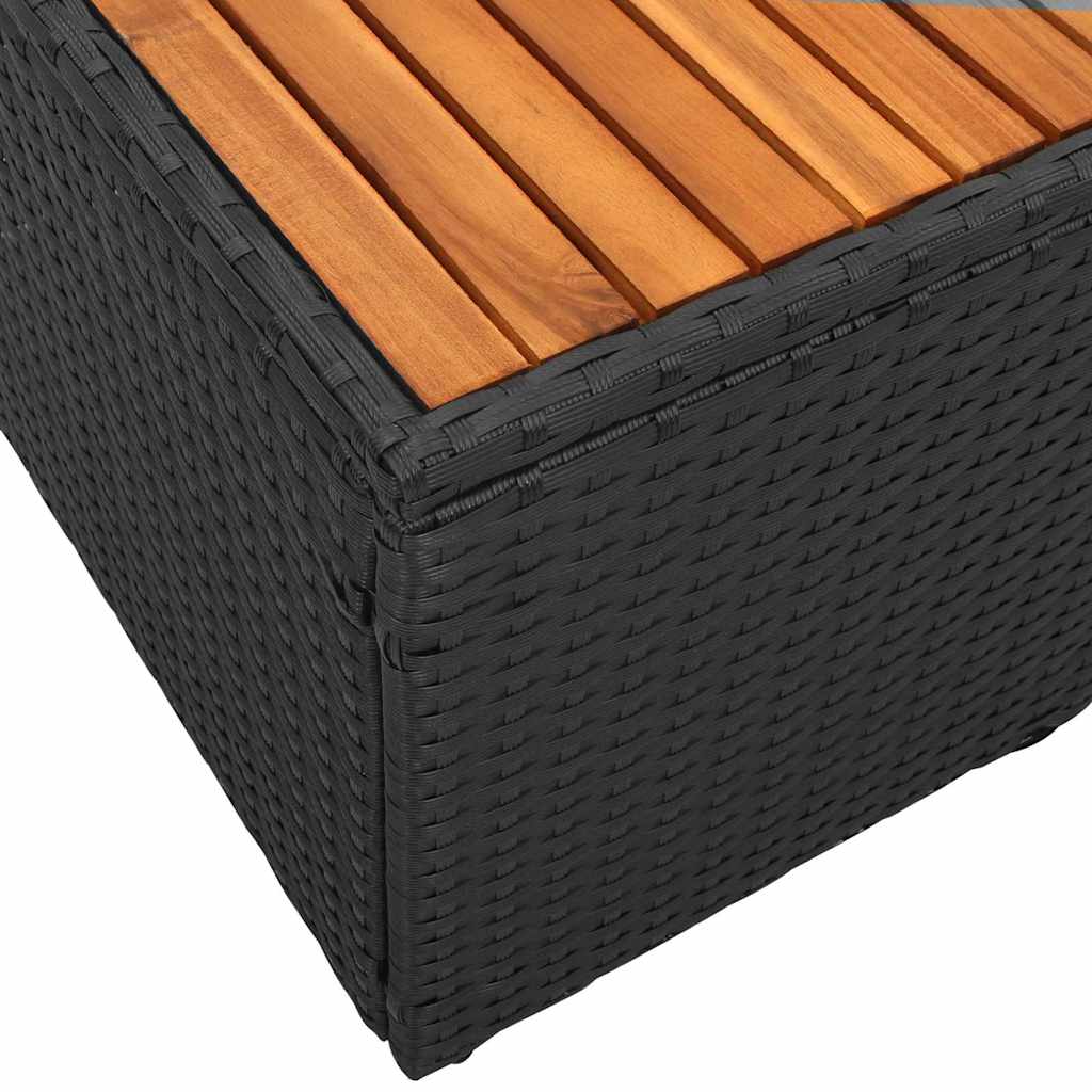 Divano da giardino Nero 184 x 62 x 85cm polyrattan | homemem39