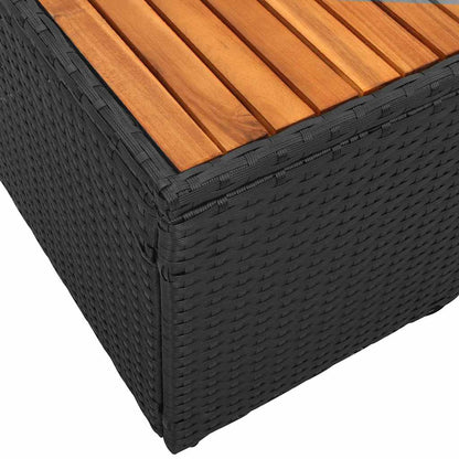 Divano da giardino Nero 184 x 62 x 85cm polyrattan | homemem39