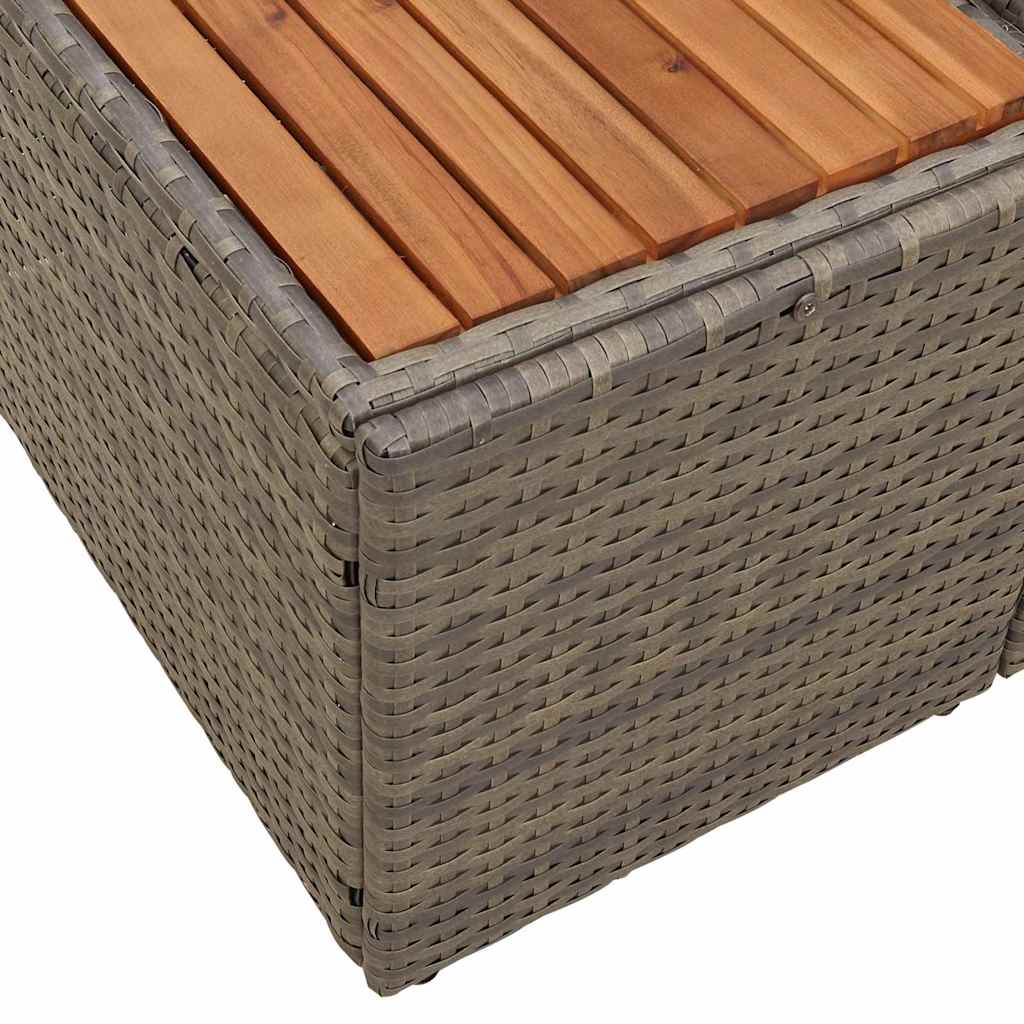Divano da giardino Grigio 184 x 62 x 85cm polyrattan | homemem39