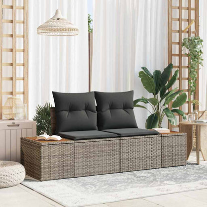 Divano da giardino Grigio 184 x 62 x 85cm polyrattan | homemem39