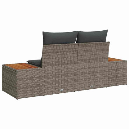 Divano da giardino Grigio 184 x 62 x 85cm polyrattan | homemem39