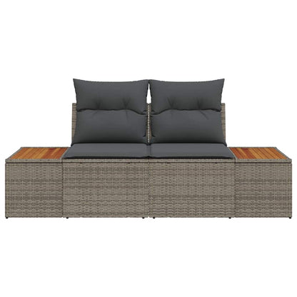 Divano da giardino Grigio 184 x 62 x 85cm polyrattan | homemem39