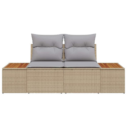 Divano da giardino Beige 184 x 62 x 85cm polyrattan | homemem39