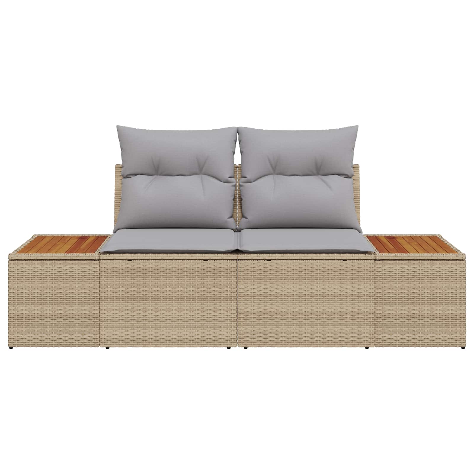Divano da giardino Beige 184 x 62 x 85cm polyrattan | homemem39
