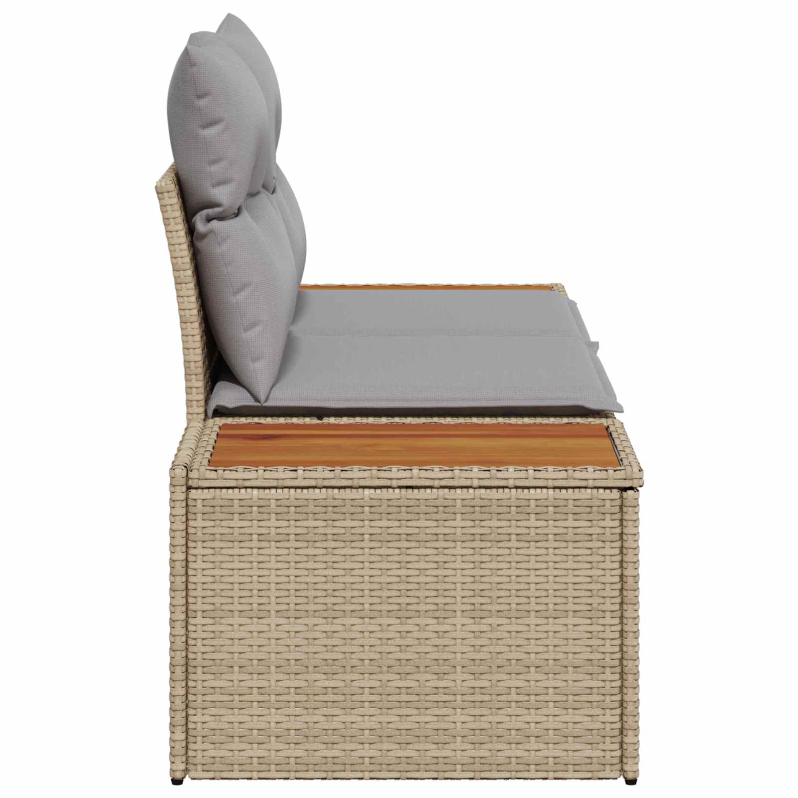Divano da giardino Beige 184 x 62 x 85cm polyrattan | homemem39