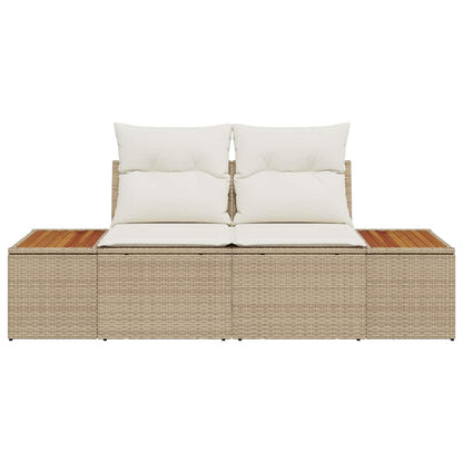 Divano da giardino Beige 184 x 62 x 85cm polyrattan | homemem39