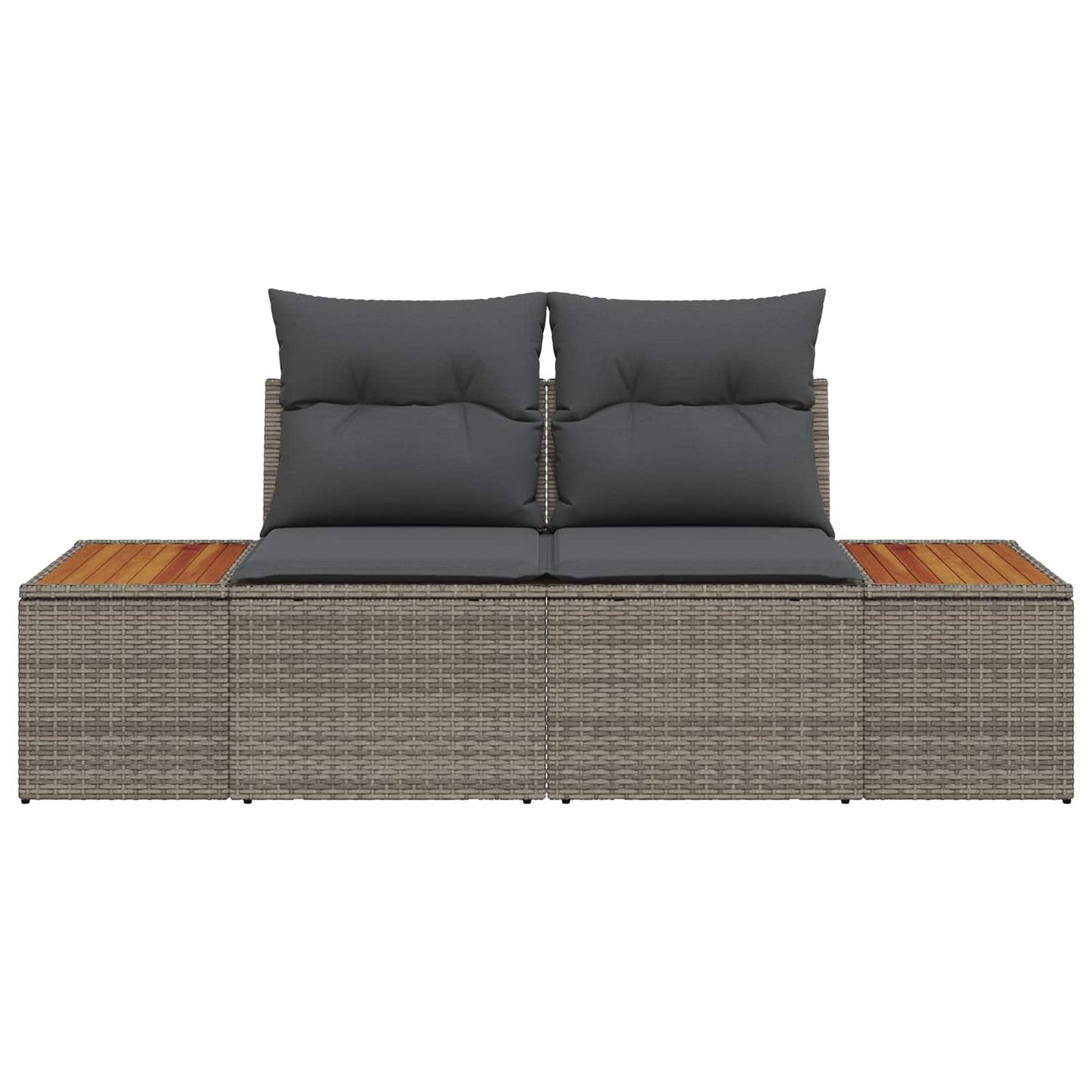 Divano da giardino Grigio 184 x 62 x 85cm polyrattan | homemem39