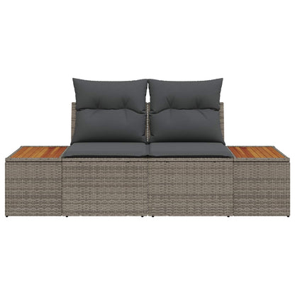 Divano da giardino Grigio 184 x 62 x 85cm polyrattan | homemem39
