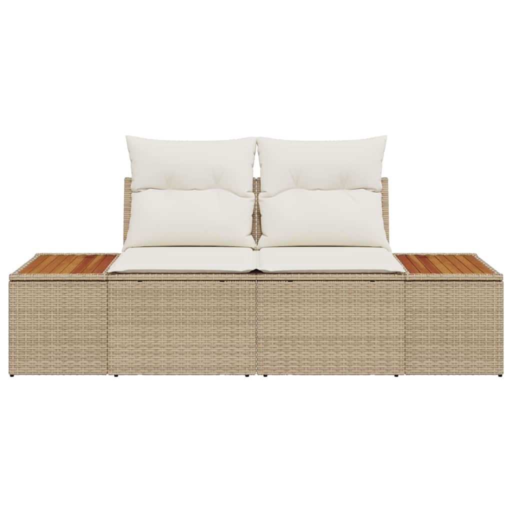 Divano da giardino Beige 184 x 62 x 85cm polyrattan | homemem39