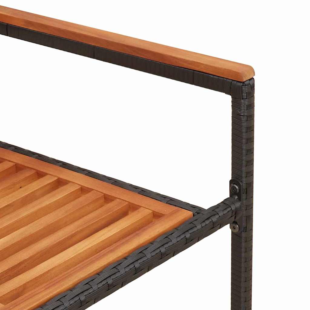 Sedie impilabili da giardino 2 pcs Marrone e Nero - homemem39