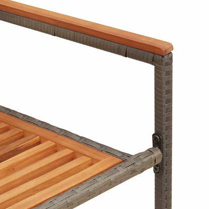 Sedie impilabili da giardino 2 pcs Marrone e Grigio - homemem39