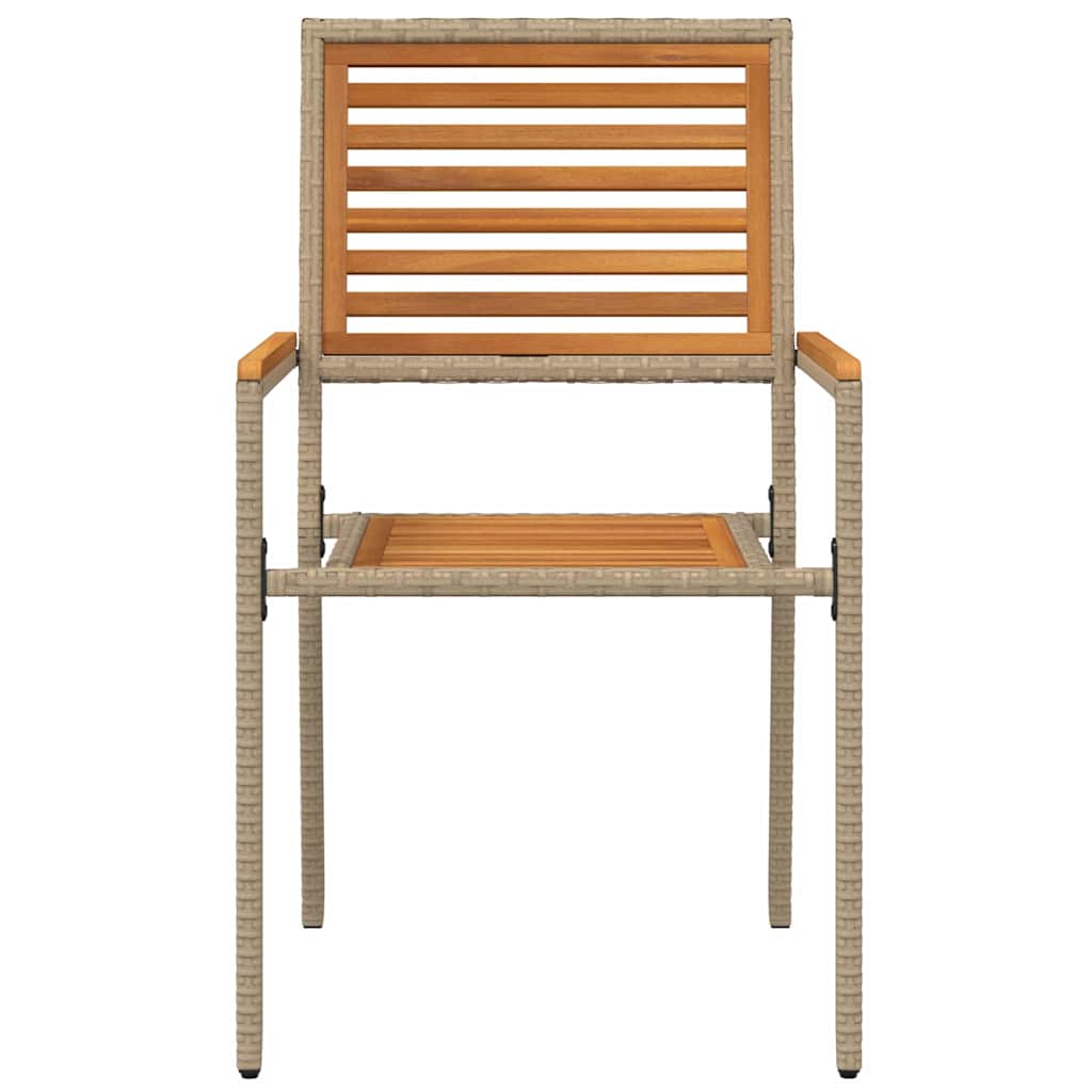 Sedie impilabili da giardino 2 pcs Marrone e Beige - homemem39