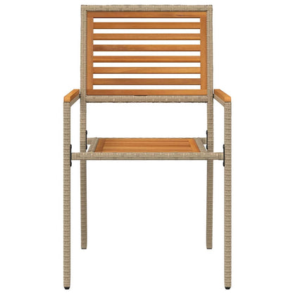 Sedie impilabili da giardino 2 pcs Marrone e Beige - homemem39