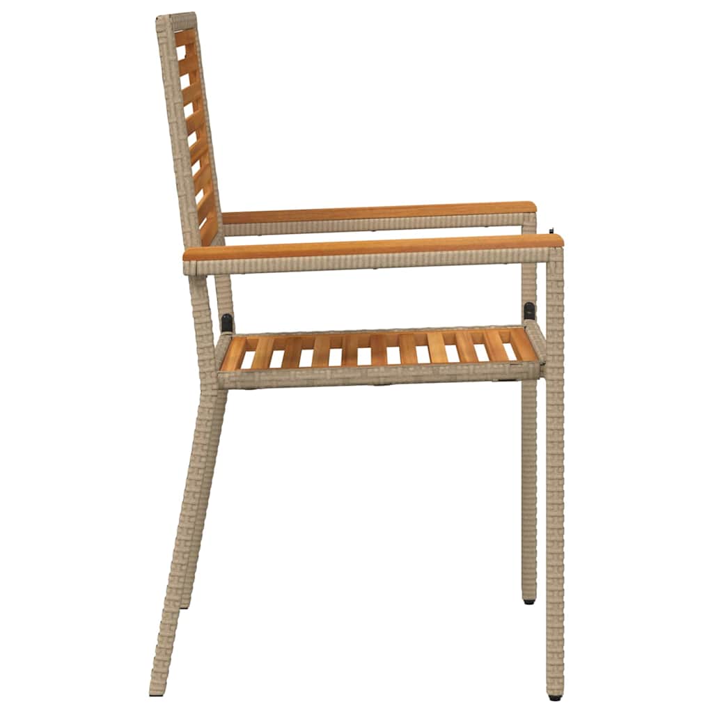 Sedie impilabili da giardino 2 pcs Marrone e Beige - homemem39