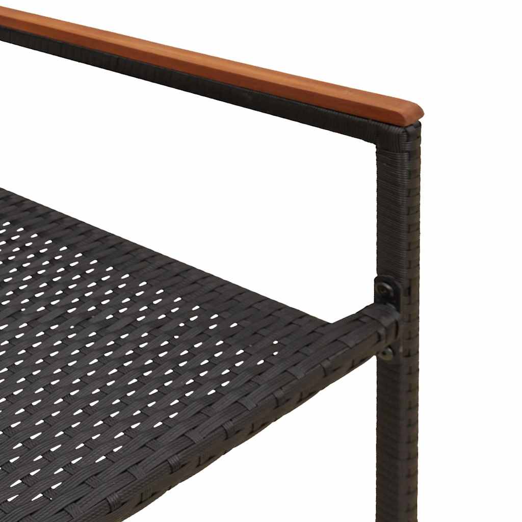 Sedie impilabili da giardino 2 pcs Nero e Marrone - homemem39