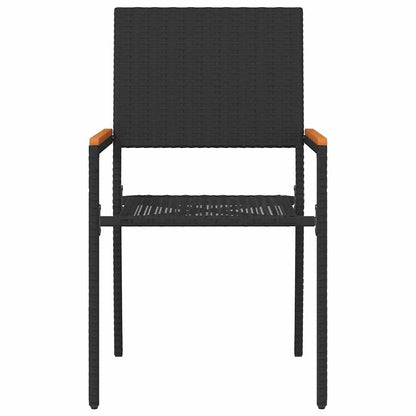 Sedie impilabili da giardino 2 pcs Nero e Marrone - homemem39