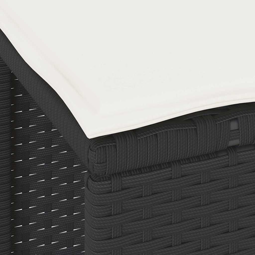 Set da Pranzo per Giardino Nero Poly Rattan - homemem39