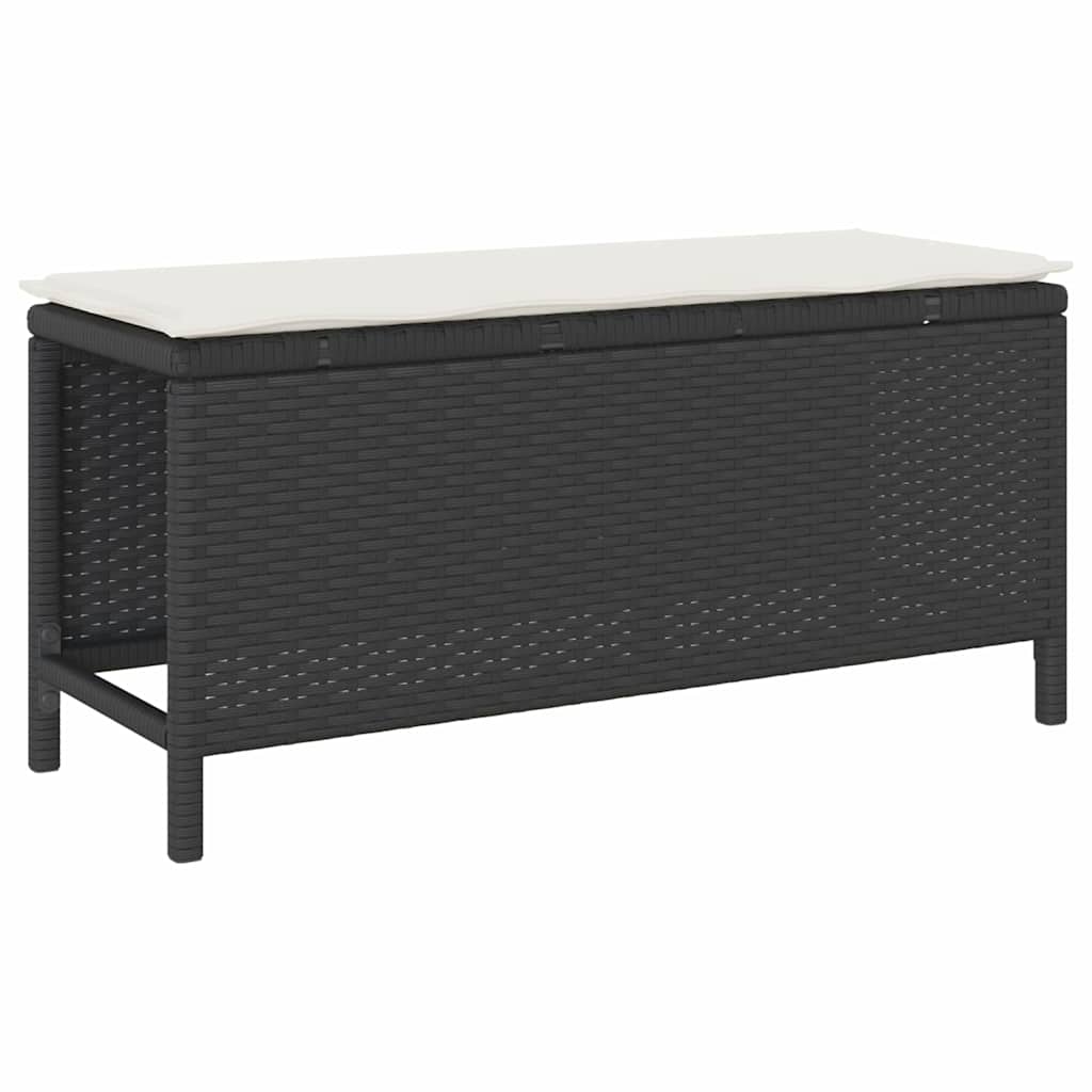 Set da Pranzo per Giardino Nero Poly Rattan - homemem39