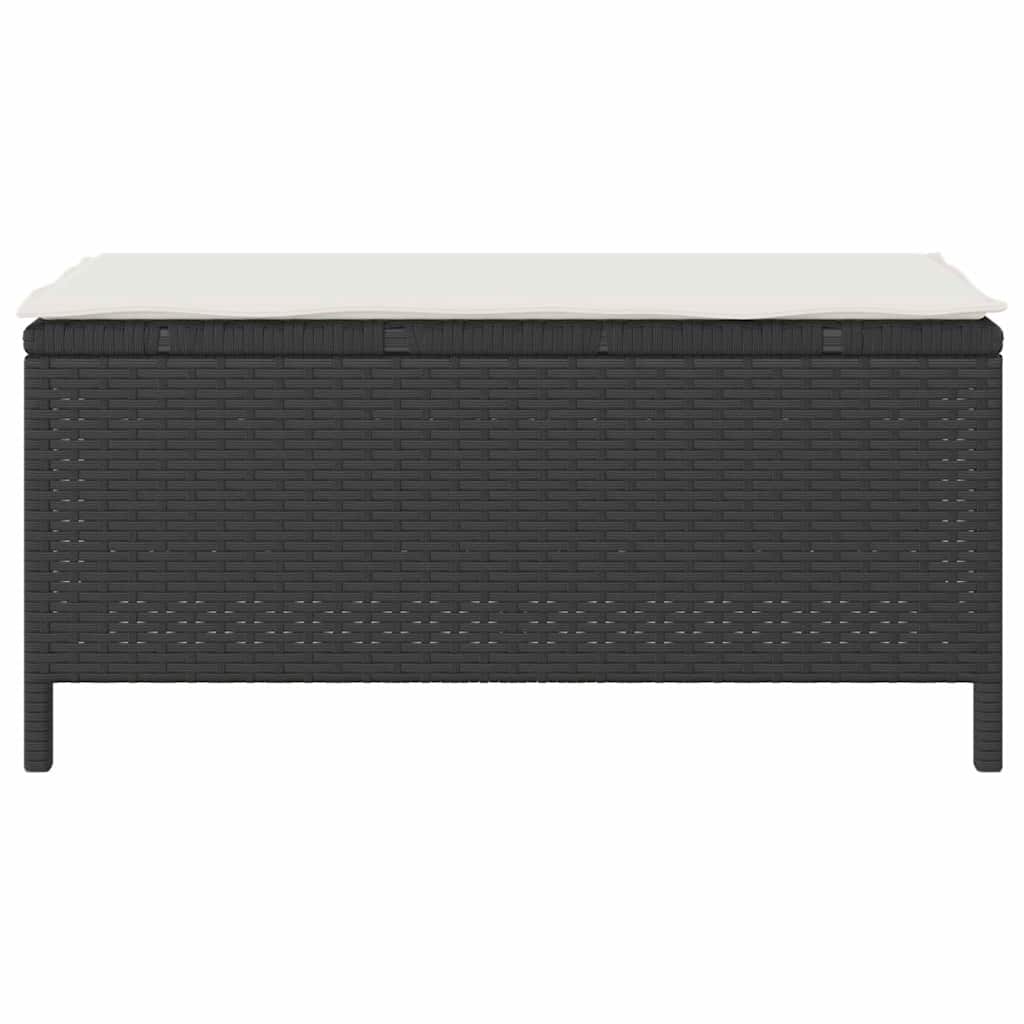 Set da Pranzo per Giardino Nero Poly Rattan - homemem39