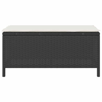 Set da Pranzo per Giardino Nero Poly Rattan - homemem39