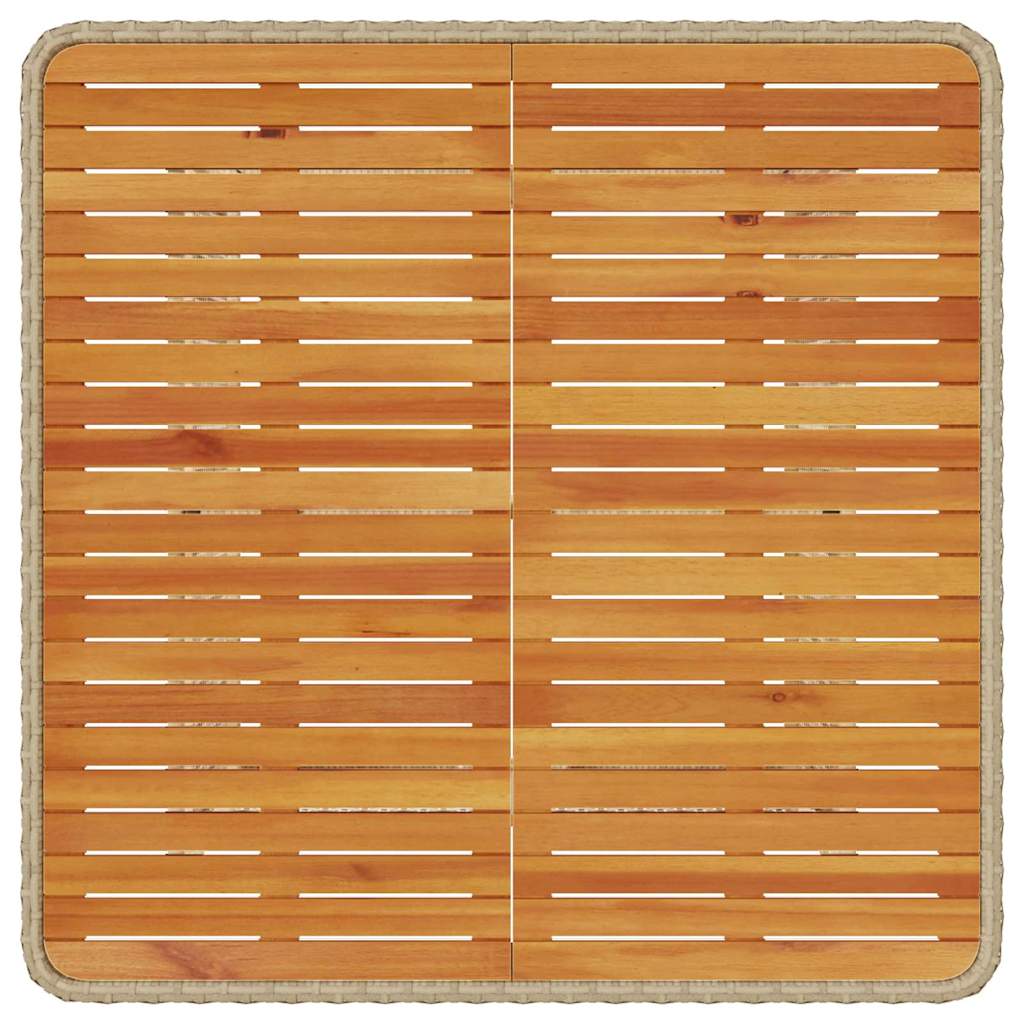 Set da Pranzo per Giardino Beige Poly Rattan - homemem39