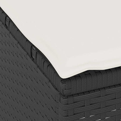 Set da Pranzo per Giardino Nero Poly Rattan - homemem39