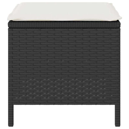 Set da Pranzo per Giardino Nero Poly Rattan - homemem39