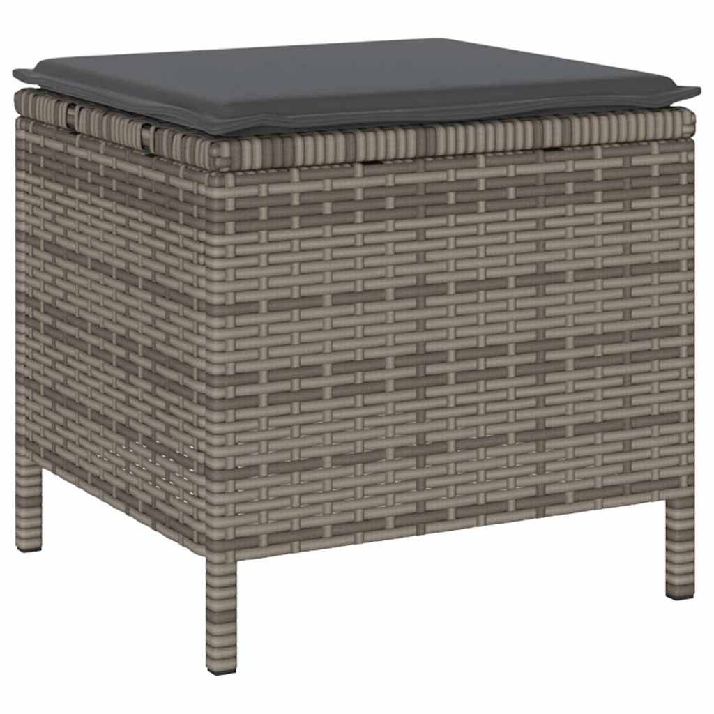 Set da Pranzo per Giardino Grigio Poly Rattan - homemem39