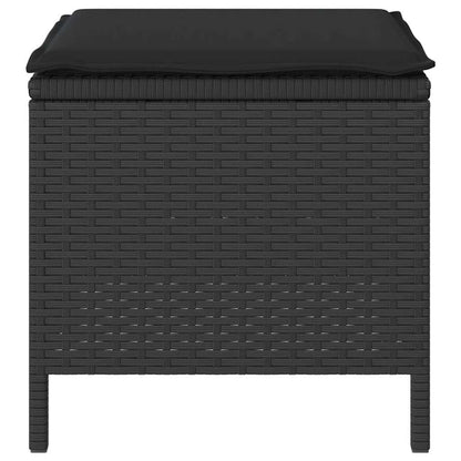 Set da Pranzo per Giardino Nero Poly Rattan - homemem39